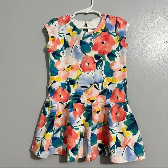 Gymboree Wildflower Weekend Watercolor Blooms Dress Girls Size 6 - Picture 1 of 5
